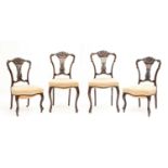 Set of four circa 1900 mahogany parlour chairs