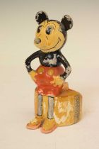 Rare Fieldings Crown Devon cellulose Mickey Mouse match striker