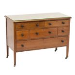 Mahogany six-drawer chest