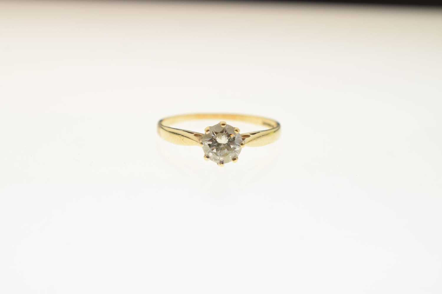 18ct gold single-stone diamond ring - Image 6 of 6