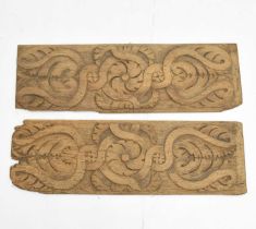 Pair of carved panels