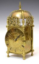 Brass lantern-style clock, Thomas Mudge