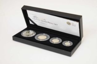 Royal Mint silver proof britannia four coin set, 2011