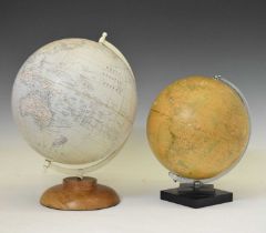 Philips 10-inch terrestrial globe and another globe