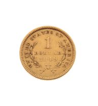 United States of America gold one dollar coin, 1849