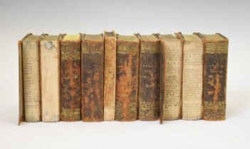 Nine 19th century small format German literature by Fredrich Von Schiller