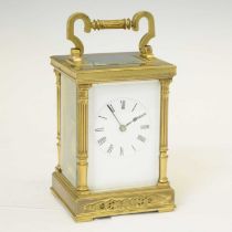 19th century gilt metal carriage clock