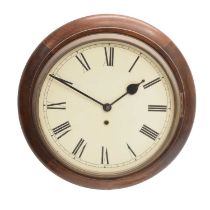 20th century American mahogany cased spring driven wall clock