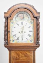 Bristol Interest - early 19th century inlaid mahogany-cased 8-day painted dial longcase clock