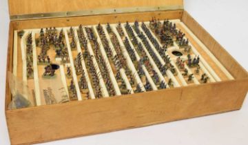 Quantity of hand-painted metal miniature Napoleonic soldiers
