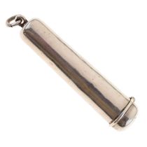 15ct banded cheroot holder with silver case