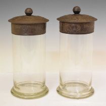 Pair of early 20th century Rowntree's Gums glass sweet jars