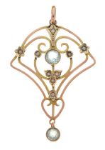 Edwardian gold pendant