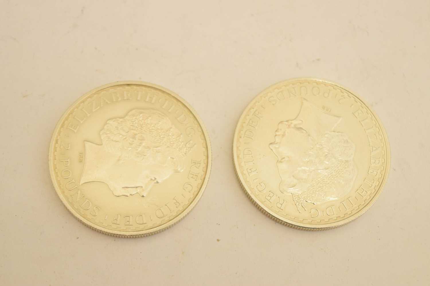 Eight Queen Elizabeth II silver Britannia coins - Image 4 of 11