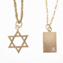 Star of David pendant and fancy necklace