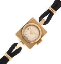 Longines - Lady's 9ct gold cased cocktail watch