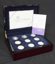 Royal Mint limited edition silver proof 'HM Queen Elizabeth 80th Birthday' 17 coin set