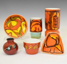 Collection of 1970s Poole pottery
