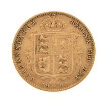 Victorian half sovereign, 1892