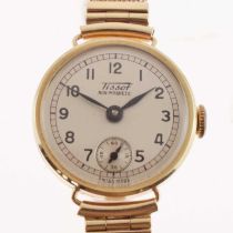 Tissot - Lady's 9ct gold bracelet watch