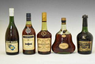 Five bottles of Cognac