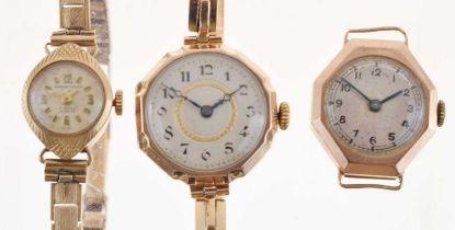 Winegapters - Lady's 9ct gold cocktail watch and two others