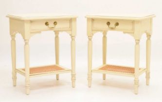 Laura Ashley - Pair of white bedside cabinets