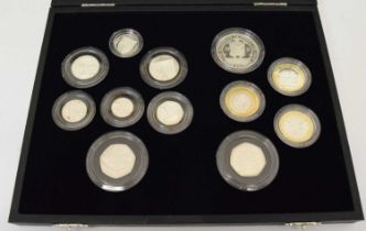 Royal Mint limited edition silver proof 2009 coin set with Kew Gardens 50p