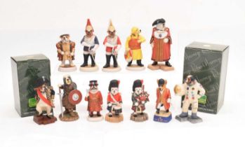 Collection of twelve Robert Harron 'Doggie People' figures