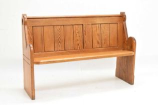 Small pitch pine church pew