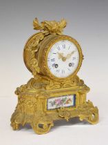 French bronze and porcelain clock - Rollin