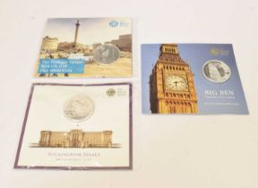 Three Royal Mint UK silver £100 coins