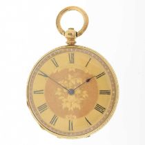 Lady's 18K cased yellow metal pocket watch