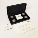 Royal Mint limited edition silver proof £1 'Floral' four coin set