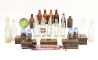 Quantity of glass advertising bottles, etc.