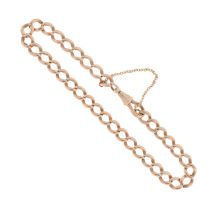 9ct rose gold curb link bracelet