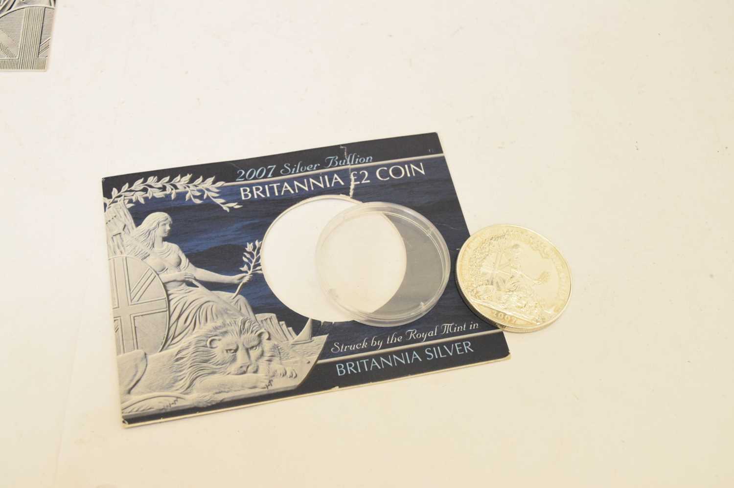 Eight Queen Elizabeth II silver Britannia coins - Image 5 of 11