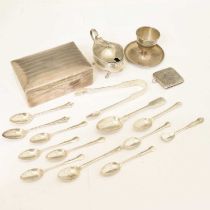Quantity of silver items to include table top box, etc