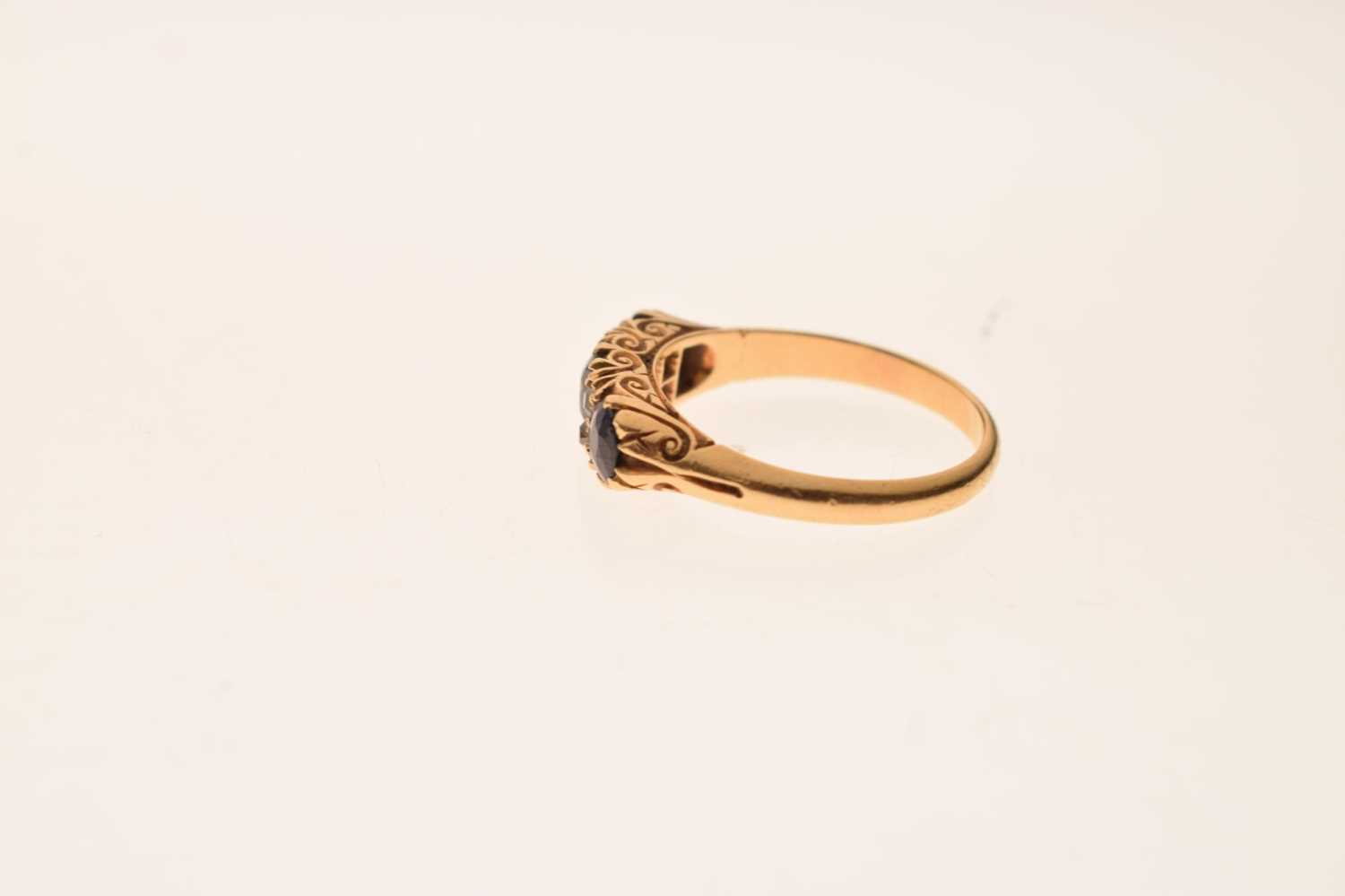 Late Victorian 18ct gold, sapphire and diamond ring - Image 2 of 6