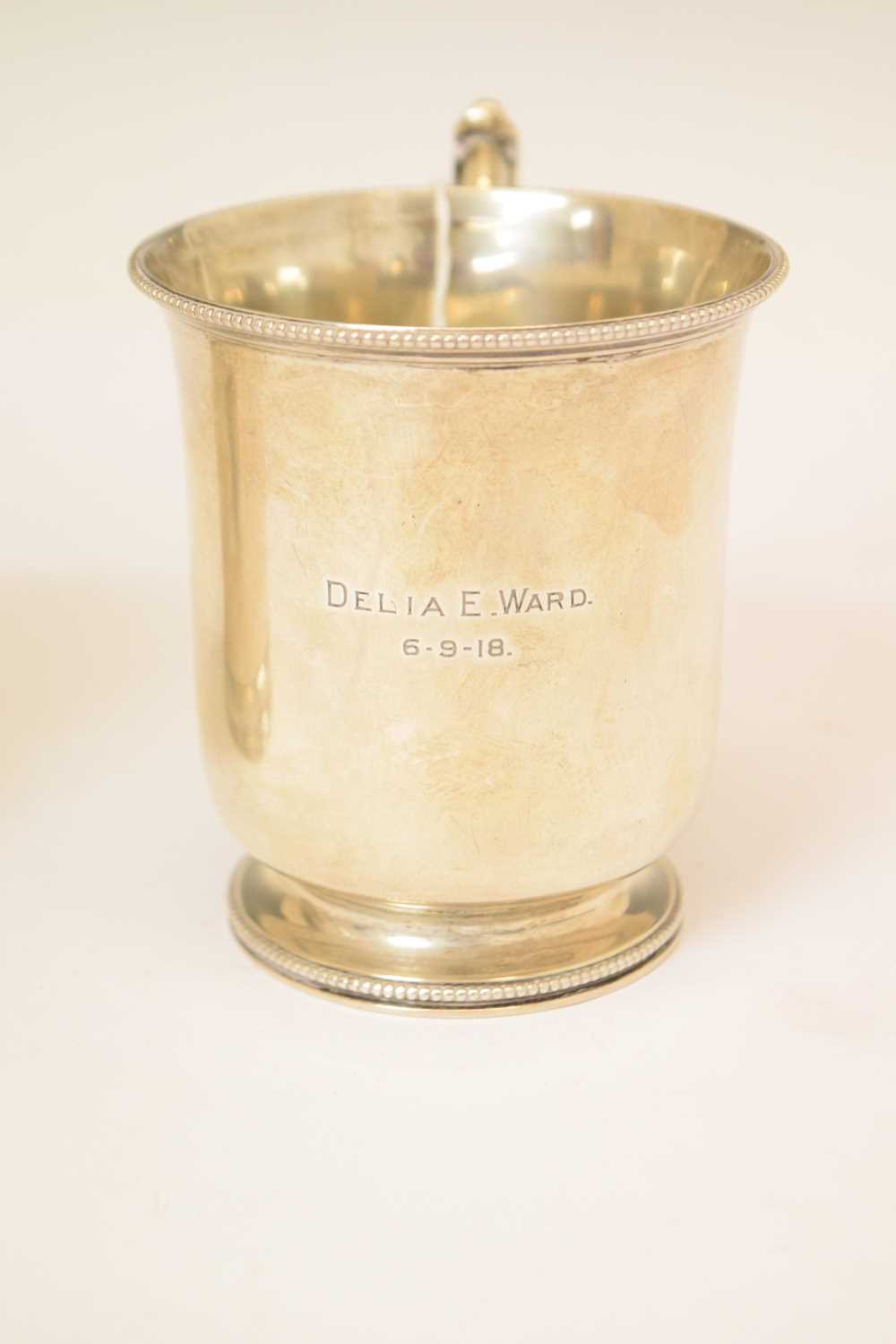 Silver christening mug and an Edward VII silver beaker - Image 5 of 7