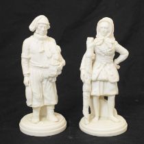 Pair of 19th century Copeland parian figures