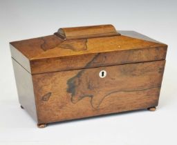 19th century rosewood sarcophagus tea caddy
