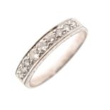 Diamond set half eternity ring