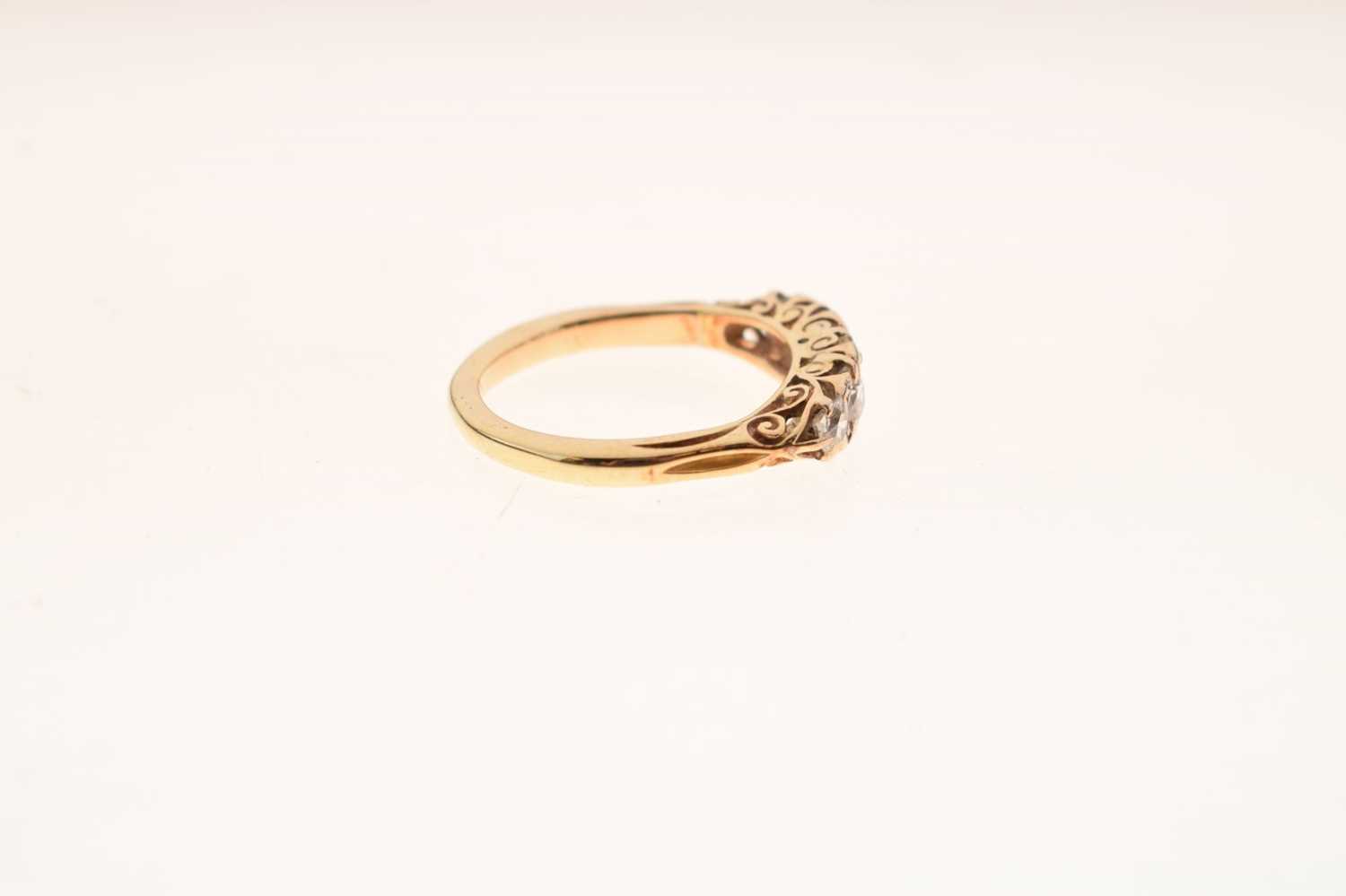 Five stone old cut diamond ring - Image 5 of 6