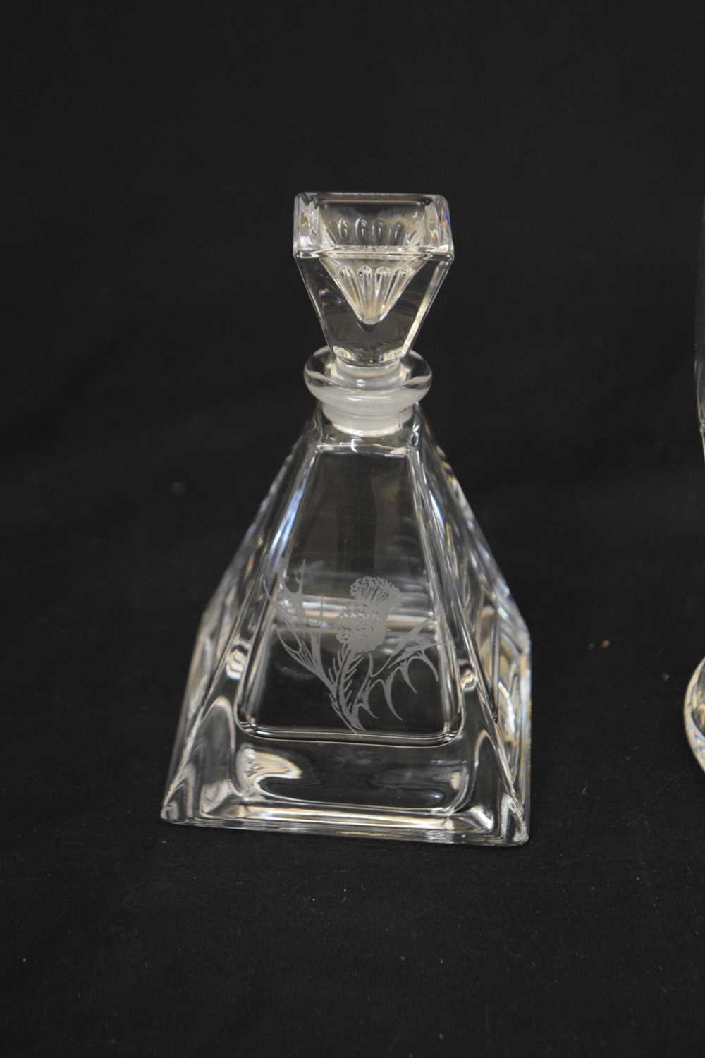Edward VII silver mounted glug glug decanter, a Stuart crystal decanter, and a nightcap decanter - Image 3 of 8