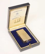 1970s silvered Dunhill lighter, cased
