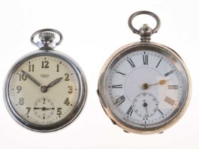 Silver cased keywind pocket watch