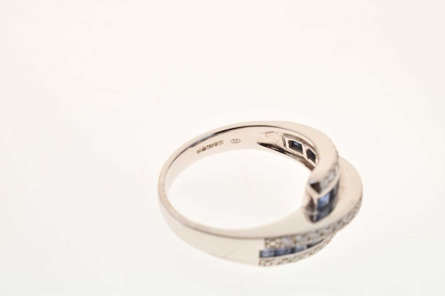 18ct white gold, sapphire and diamond dress ring - Image 5 of 6