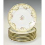 Set of eight Limoges dinner plates