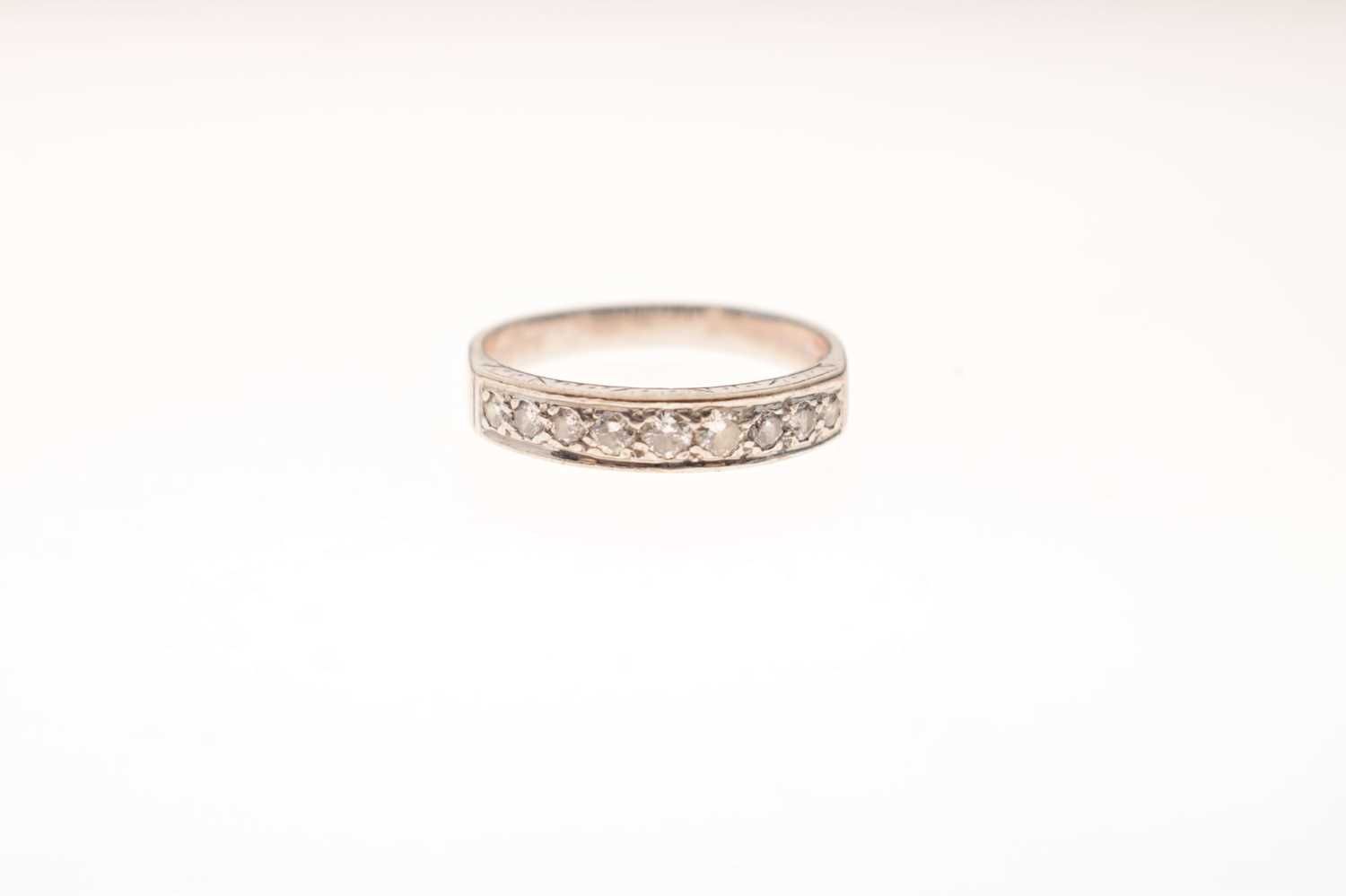 Diamond set half eternity ring - Image 2 of 6